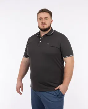Polo piqué grande taille gris - Size-factory